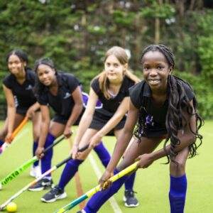 children playing hockey